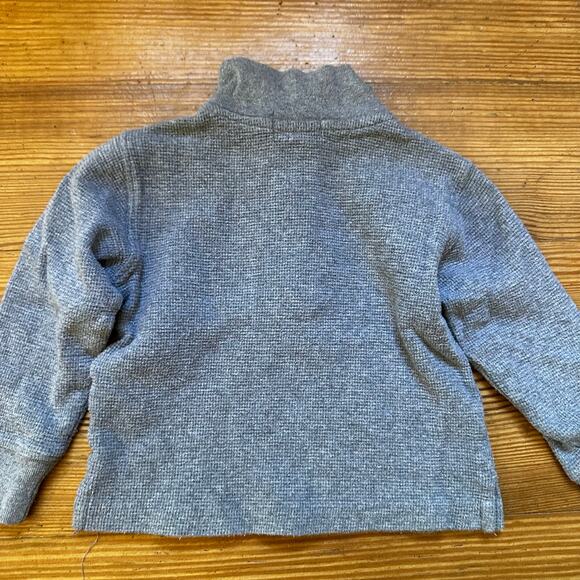 Polo Ralph Lauren gray long sleeve thermal half zip sweater SIZE 2T - Picture 3 of 3